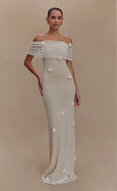 Meshki Brynn Orchid Knit Maxi Dress - Ivory